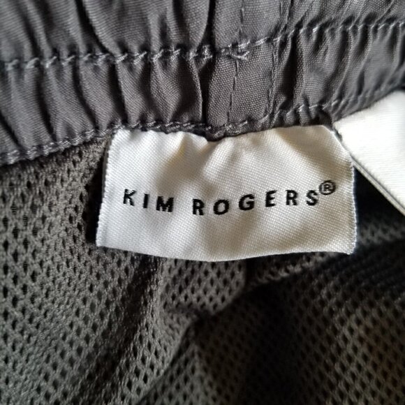 Kim Rogers Womens' Mesh Lined Wind Pants Track Activewear Size Large Gray - Picture 3 of 5